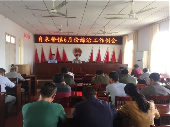 自来桥镇召开六月份综治工作例会.jpg