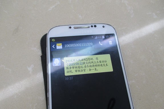 明光法院践行“三严三实” 推进网上预约立案.JPG