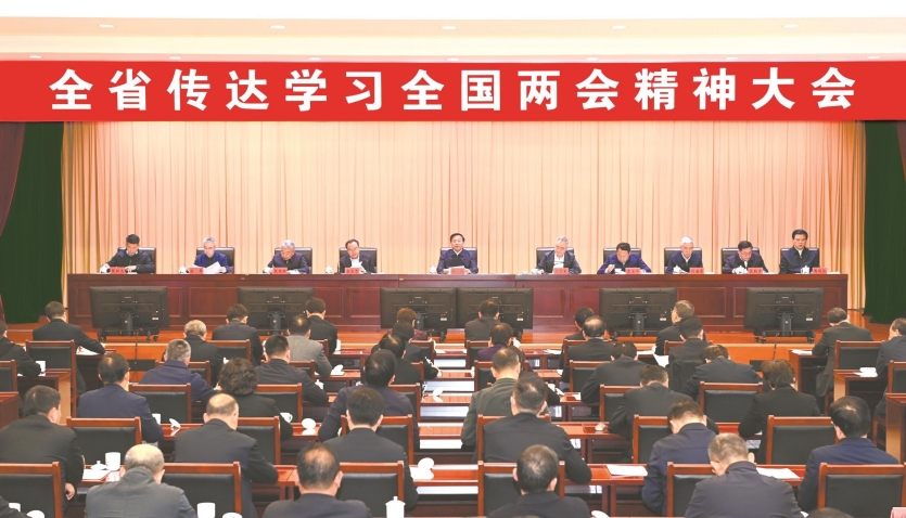 韩俊在全省传达学习全国两会精神大会上强调